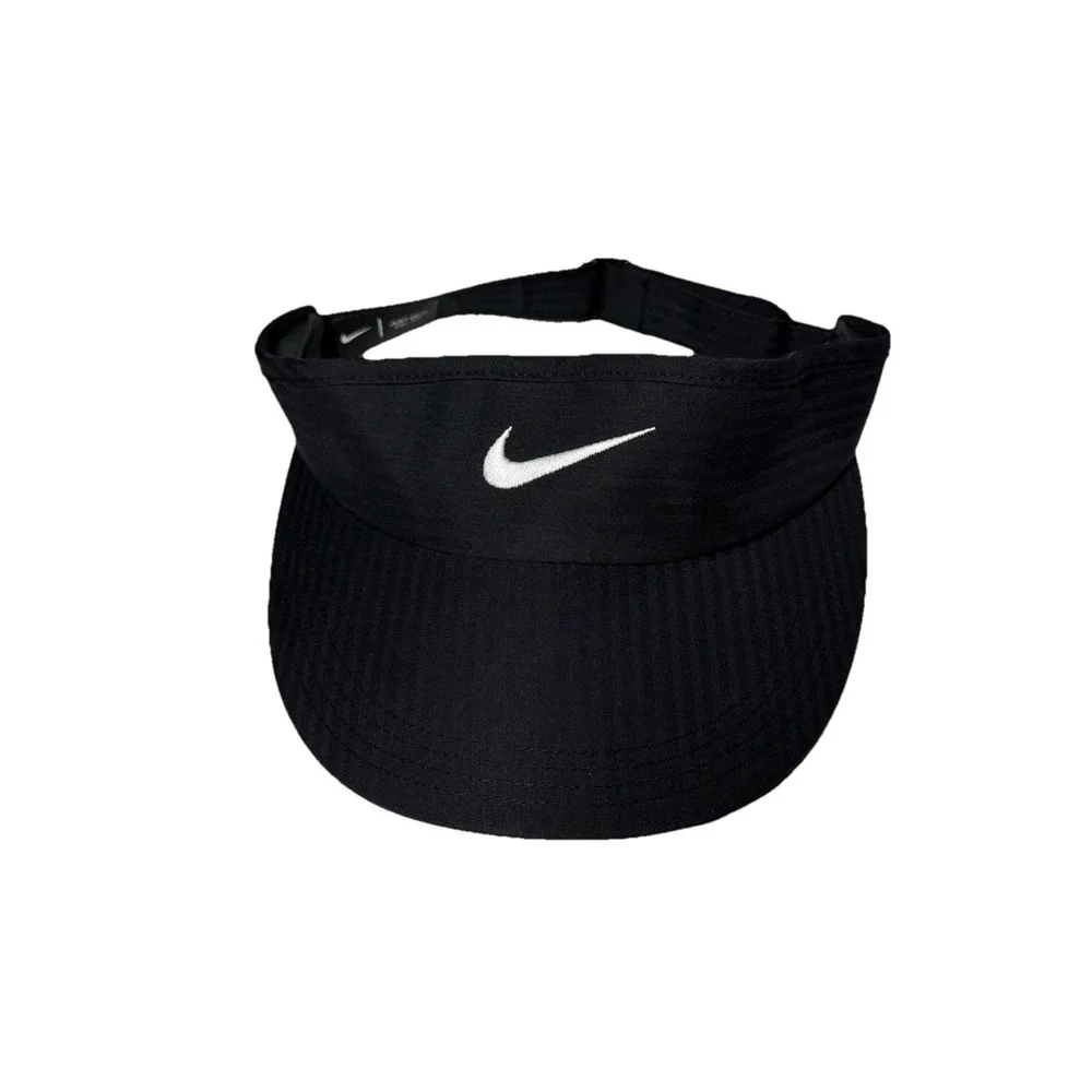 Nike Dri-FIT ADV Ace Golf Tennis Visor Black Adjustable Strap Hat FB5653-010